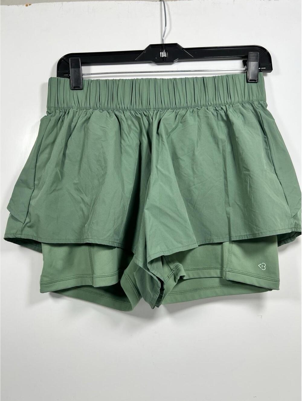 Blogilates Ruffle Short Sz M Hedge Green Yoga Tennis